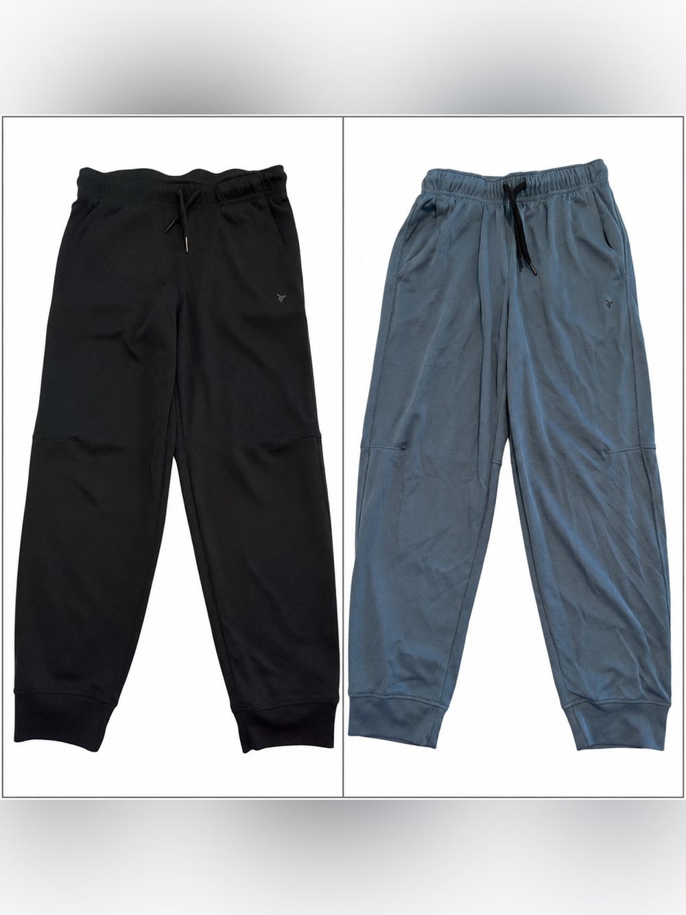 OLD NAVY Active Boys Kids Black & Blue Jogger Pants size medium (8) Lot of 2